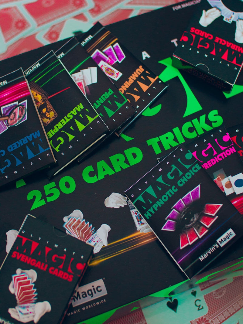 Marvins Magic Ultimate 250 card tricks set, imported from the UK
