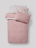 Natural Hearts duvet cover and pillowcase set, imported from the UK