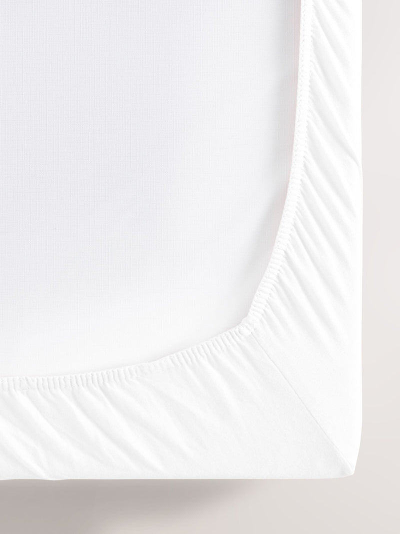 White 100% cotton jersey baby fitted sheets 2 pack, imported from the UK