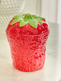 Strawberries & Cream Fruity Decorative Candle 12cm (British brand)