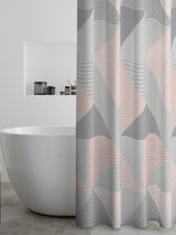 Next Catherine Lansfield Blush Larrson Geo Shower Curtain- Buy online at McGrocer