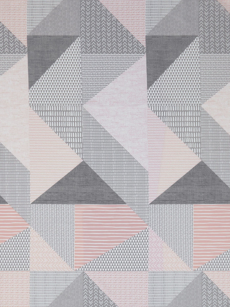 Catherine Lansfield Blush Larrson Geo shower curtain - British product