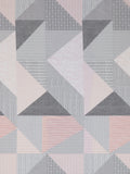 Catherine Lansfield Blush Larrson Geo shower curtain - British product