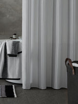 Next Catherine Lansfield Silver Textured Stripe Shower Curtain- Buy online at McGrocer