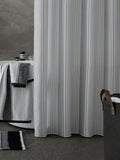 Catherine Lansfield silver textured stripe shower curtain - British product