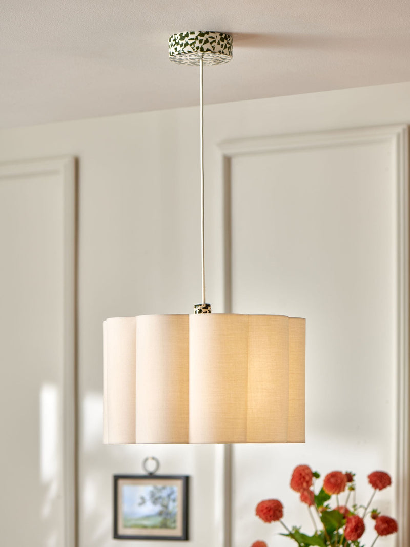 Nina Campbell Green Chester pendant light, imported from the UK