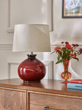 Nina Campbell red Melograno table lamp 39.6cm (British brand)