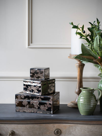 Next Laura Ashley Truffle Pollington Roses Mirrored Printed Jewellery Box- Buy online at McGrocer