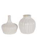 Laura Ashley white stoneware vases set of 2, UK version