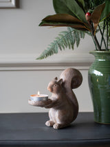 Next Laura Ashley Natural Wood Squirrel Candle Holder 19cm- Buy online at McGrocer