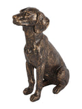 Laura Ashley bronze sitting dog sculpture, UK version