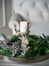Next Laura Ashley Natural Wood Deer Candle Holder- Buy online at McGrocer