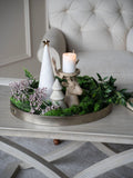 Laura Ashley natural wood deer candle holder, UK version
