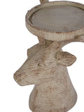 Laura Ashley natural wood deer candle holder, UK version