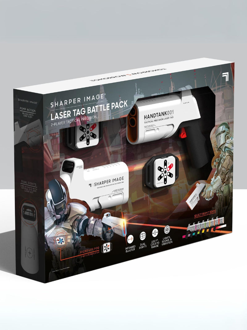 Sharper Image Handtank Laser Tag Battle Pack with 2 blasters - British product