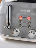 Salter Grey Retro 4-slice toaster (British brand)