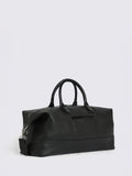 MOSS black grained leather holdall, imported from the UK