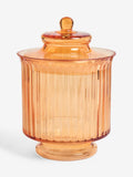 Rockett St George orange glass storage jar large, imported from the UK