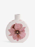 Rockett St George white pink oriental ceramic vase, imported from the UK