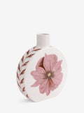 Rockett St George white pink oriental ceramic vase, imported from the UK
