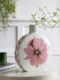 Rockett St George white pink oriental ceramic vase, imported from the UK