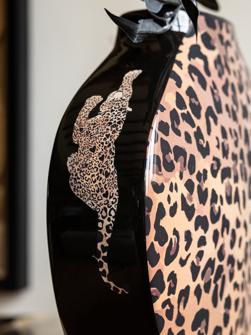 Rockett St George leopard large vase, imported from the UK