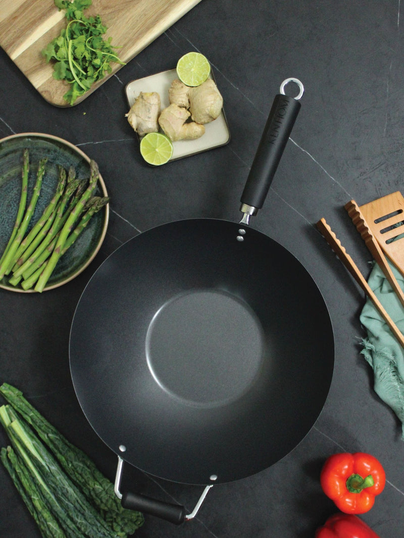 Ken Hom Black Excellence 35cm non-stick wok, UK version
