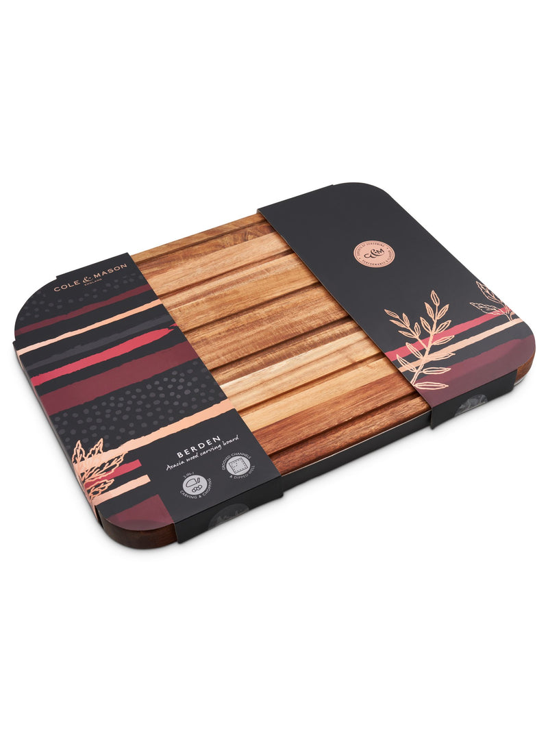 Cole & Mason Natural Berden Acacia Carving Board - British product