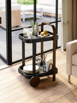 Next Umbra Black Walnut Bellwood Bar Serving Cart- Buy online at McGrocer