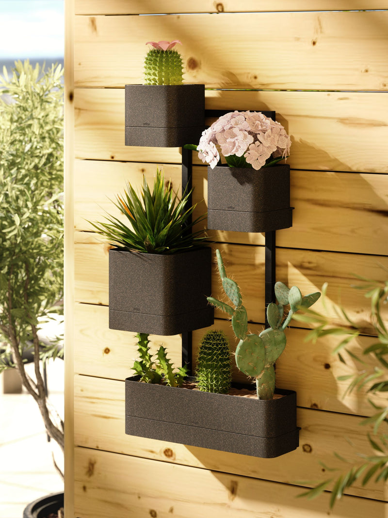 Umbra Cubiko black wall planter 70cm, UK version