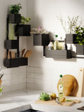 Umbra Cubiko black wall planter 70cm, UK version