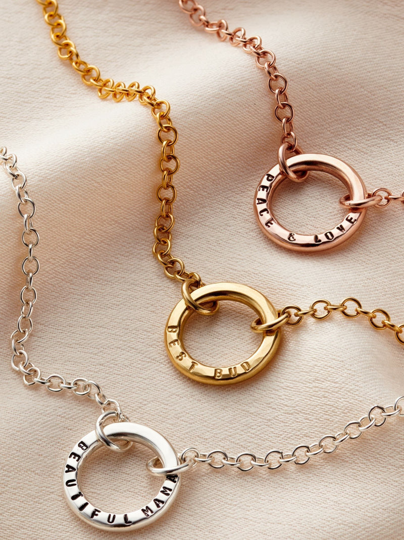 Posh Totty Designs personalised silver bracelet, imported from the UK