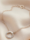 Posh Totty Designs personalised silver bracelet, imported from the UK
