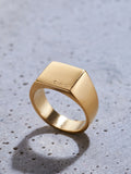 Posh Totty Designs personalised unisex signet ring, imported from the UK