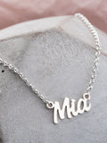 Posh Totty Designs personalised name necklace, imported from the UK