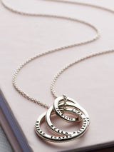 Next Posh Totty Designs Personalised Family Names Russian Ring Necklace with 18 inch Chain- Buy online at McGrocer