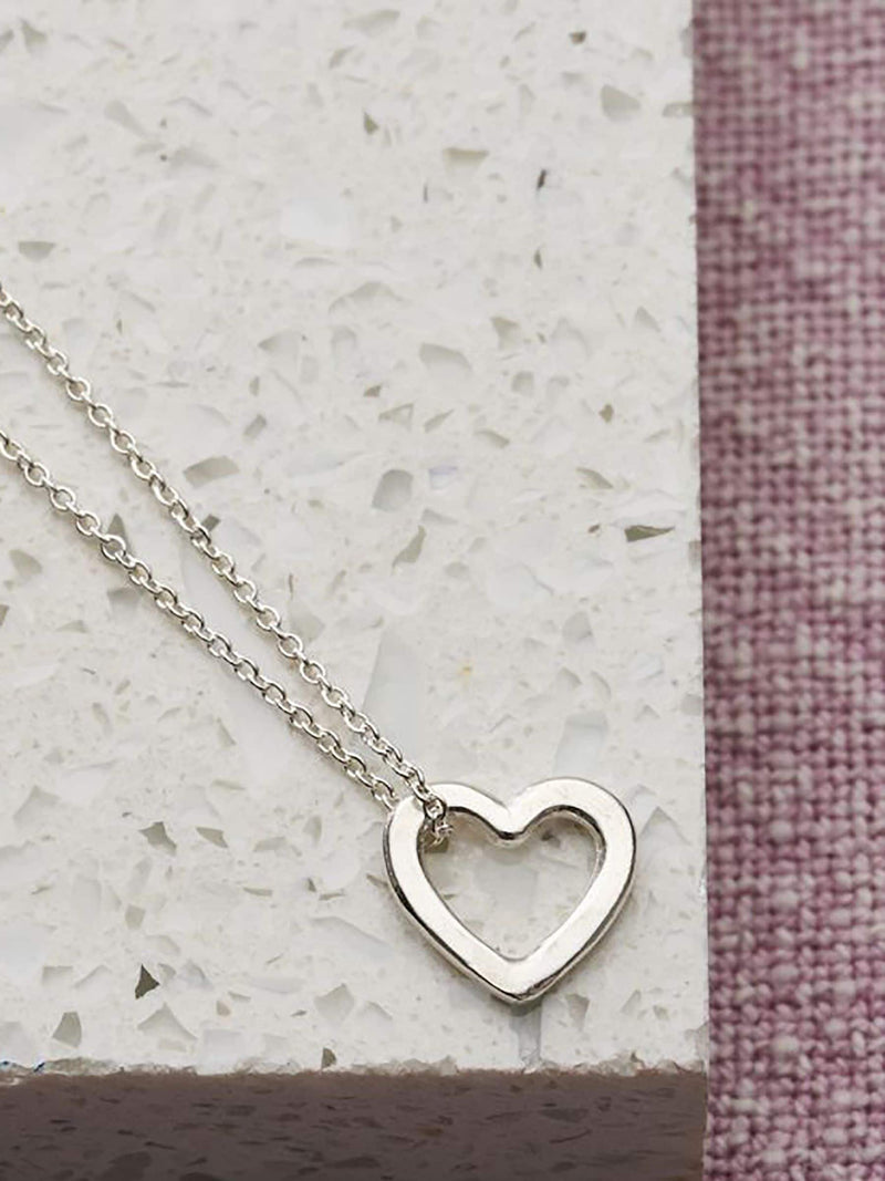 Posh Totty Designs personalised mini love heart necklace, imported from the UK