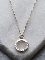 Next Posh Totty Designs Personalised Geometric Circle Charm Necklace Sterling Silver 18in Chain- Buy online at McGrocer