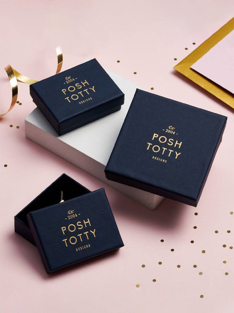 Posh Totty Designs Personalised Heart Open Ring, imported from the UK