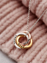 Next Posh Totty Designs Personalised Mixed Gold Mini Russian Ring Necklace - Sterling Silver Jewelry- Buy online at McGrocer
