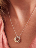Posh Totty Designs personalised mixed gold mini Russian ring necklace, imported from the UK