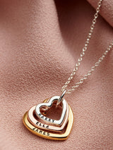 Next Posh Totty Designs Personalised Rainbow Family Names Heart Necklace- Buy online at McGrocer