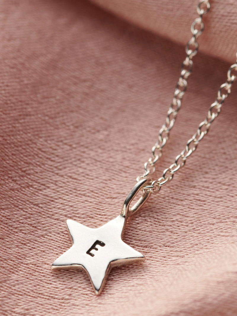 Posh Totty Designs Personalised Bright Star Necklace, imported from the UK