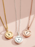 Posh Totty Designs personalised mini sweetheart necklace 9mm charm 18 chain, imported from the UK