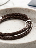 Posh Totty Designs Personalised Silver and Leather Bracelet, imported from the UK