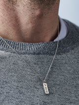 Next Posh Totty Designs Personalised Mens Tag Necklace Sterling Silver 20-inch Chain- Buy online at McGrocer