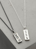Posh Totty Designs Personalised Mens Tag Necklace with 20-inch chain, imported from the UK