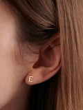 Posh Totty Designs personalised initial stud earrings 1cm, imported from the UK