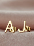 Posh Totty Designs personalised initial stud earrings 1cm, imported from the UK
