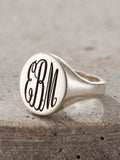 Posh Totty Designs personalised signet ring with monogram, imported from the UK